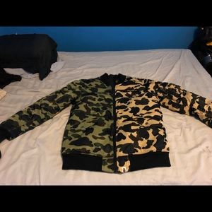 BAPE 1st Camo Half MA-1 Yellow/Green